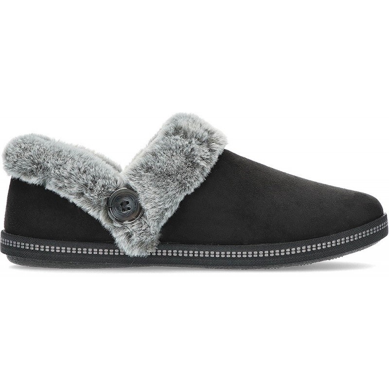 SKECHERS PANTOUFLE COSY CAMPFIRE FRAIS TOAST 167219 BLACK