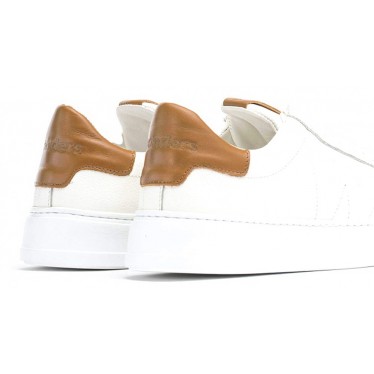 SNEAKERS EN CUIR GRAVÉ WONDERS CB-3920 BLANCO