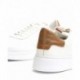 SNEAKERS EN CUIR GRAVÉ WONDERS CB-3920 BLANCO