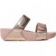 SANDALES FITFLOP FV6 LULU CLAQUETTES EN CUIR RÉGLABLES ROSE_GOLD