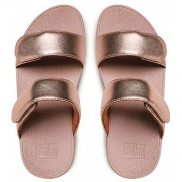 SANDALES FITFLOP FV6 LULU CLAQUETTES EN CUIR RÉGLABLES ROSE_GOLD