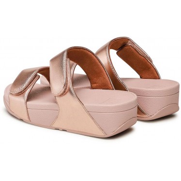 SANDALES FITFLOP FV6 LULU CLAQUETTES EN CUIR RÉGLABLES ROSE_GOLD