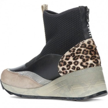 BOTIN CETTI C-1334 TRICOT EN DAIM IMPRIMÉ ANIMALIER BLACK