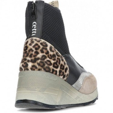 BOTIN CETTI C-1334 TRICOT EN DAIM IMPRIMÉ ANIMALIER BLACK