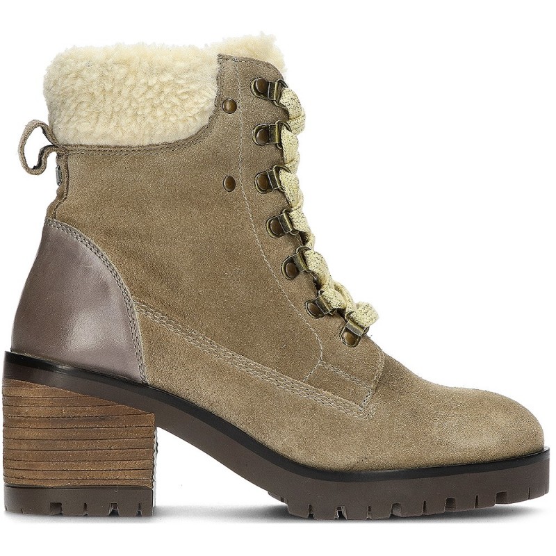 BOTTES EN CUIR FENDU MTNG 52681 MARRON