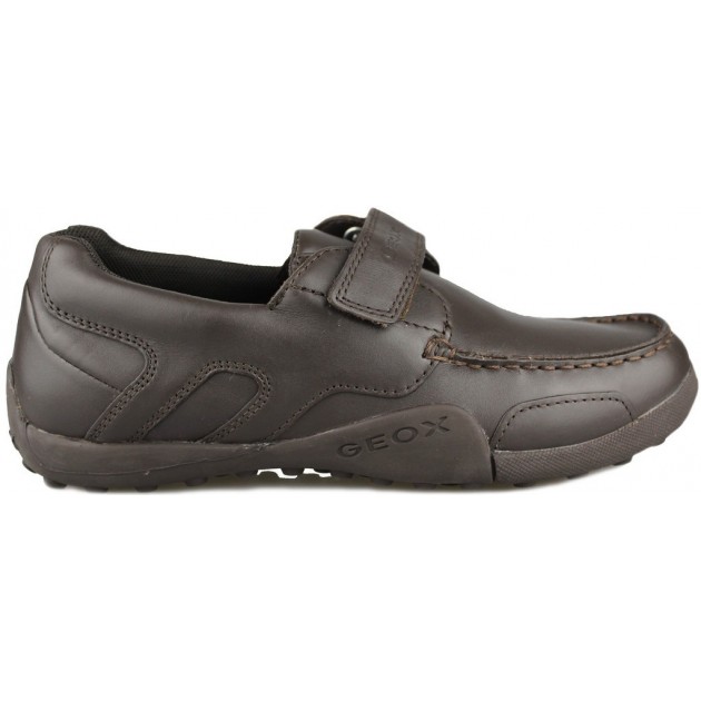 GEOX mocassin écolier avec velcro MARRON GEOX mocassin écolier avec velcro MARRON