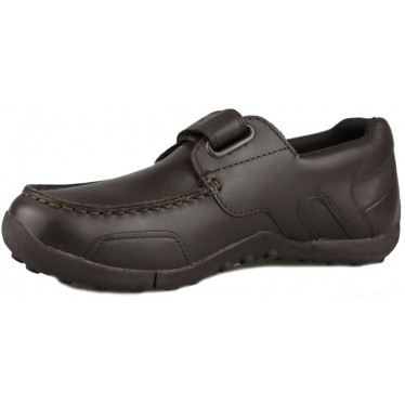 GEOX mocassin écolier avec velcro MARRON