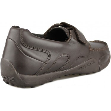 GEOX mocassin écolier avec velcro MARRON