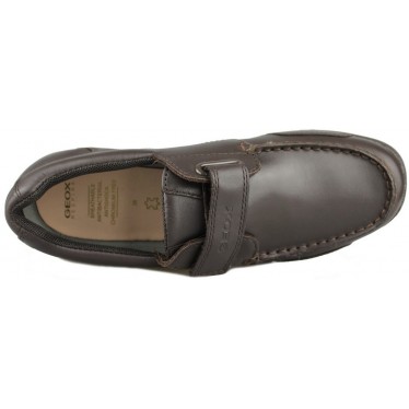 GEOX mocassin écolier avec velcro MARRON