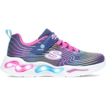 SPORTS SKECHERS WAVY POUTRES 302338L NAVY_RAINBOW