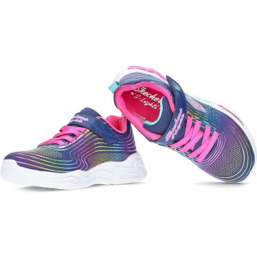 SPORTS SKECHERS WAVY POUTRES 302338L NAVY_RAINBOW