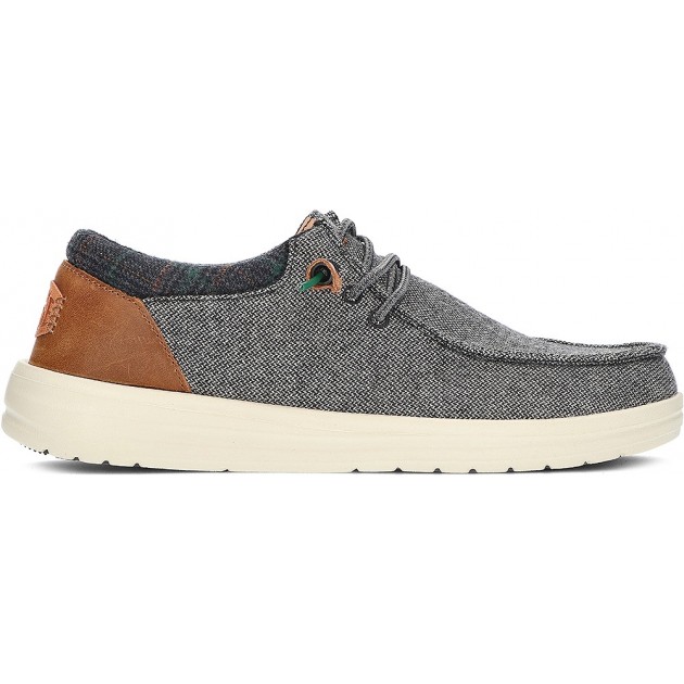 MOCASSINS EN LAINE DUDE WALLY GRIP CHARCOAL MOCASSINS EN LAINE DUDE WALLY GRIP CHARCOAL