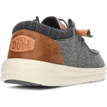 MOCASSINS EN LAINE DUDE WALLY GRIP CHARCOAL