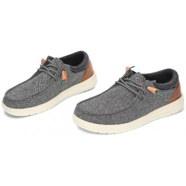 MOCASSINS EN LAINE DUDE WALLY GRIP CHARCOAL