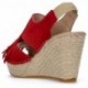 FRANGES D'APHRODITE BRUNES ESPADRILLES ROJO