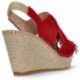 FRANGES D'APHRODITE BRUNES ESPADRILLES ROJO