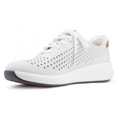 Chaussures CLARKS UN RIO TIE WHITE_LEATHER