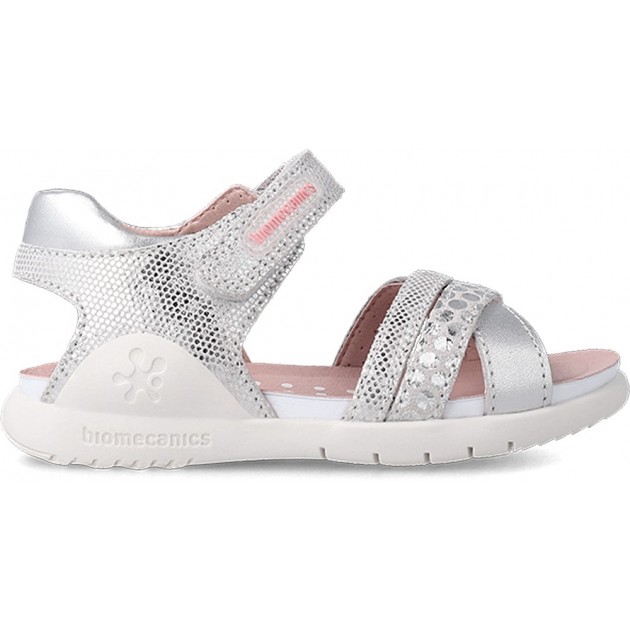 SANDALE EN CUIR MÉTALLIQUE BIOMÉCANIQUE 232245 PLATA SANDALE EN CUIR MÉTALLIQUE BIOMÉCANIQUE 232245 PLATA