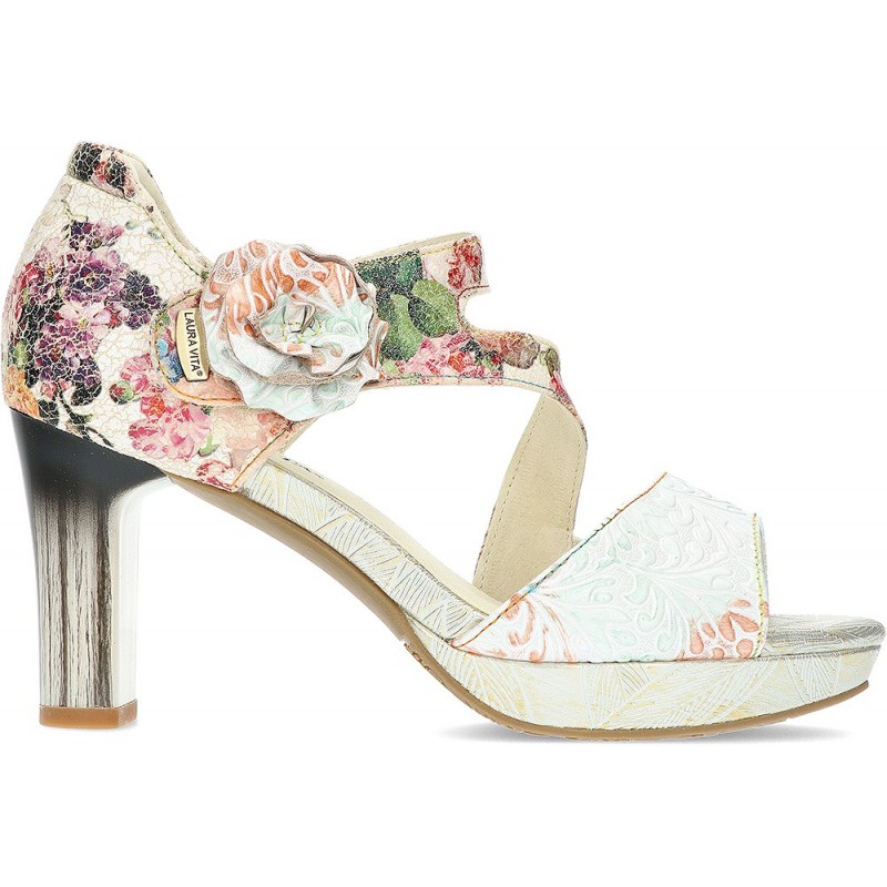 CHAUSSURES À TALONS LAURA VITA HICAO0523 FLORAL_BEIGE