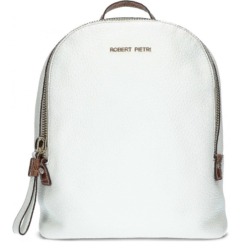 ROBERT PIETRI 6336 SAC À DOS EN CUIR BLANCO