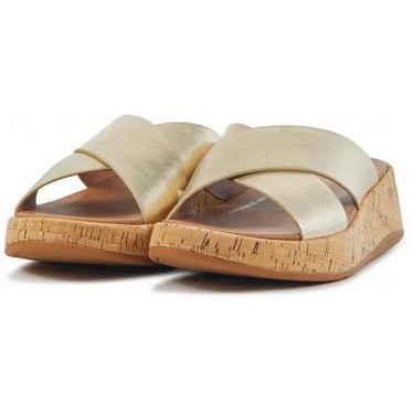 SANDALES FITFLOP F-MODE METAL LTH FT8 PLATINO