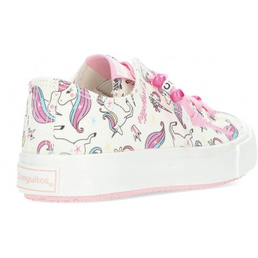 SNEAKERS EN TOILE LICORNE CONGUITOS 284066 WHITE