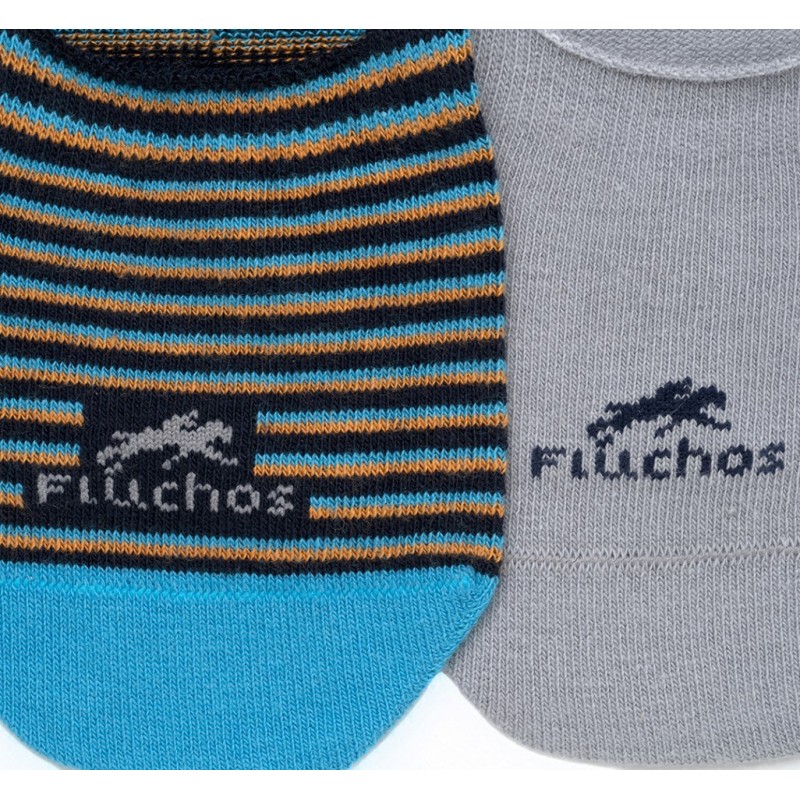 CHAUSSETTES FLUIDE CA0002 GREY_BLUE