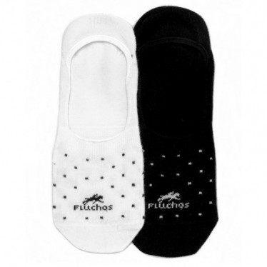 CHAUSSETTES FLEURIES CA0006 PACK 2 BLANCO_NEGRO