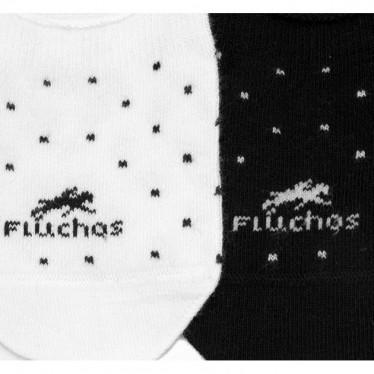 CHAUSSETTES FLEURIES CA0006 PACK 2 BLANCO_NEGRO