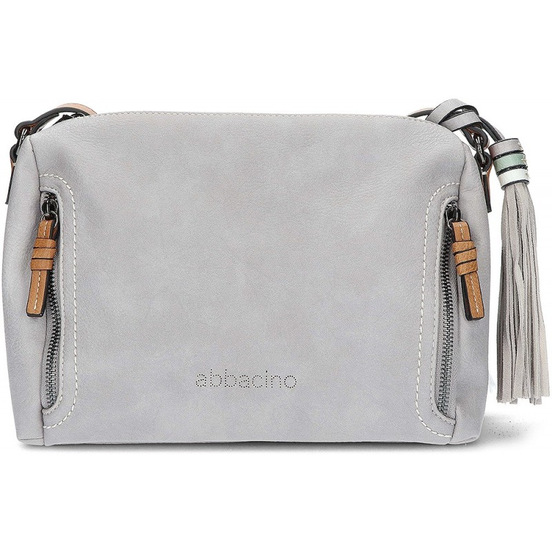 SAC À BANDOULIÈRE ABBACINO À POMPON 80569 GRIS