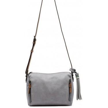 SAC À BANDOULIÈRE ABBACINO À POMPON 80569 GRIS