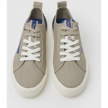 PEPE JEANS SNEAKERS À DRAPEAU ALLEN PMS30903 STONE