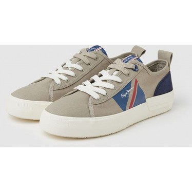 PEPE JEANS SNEAKERS À DRAPEAU ALLEN PMS30903 STONE