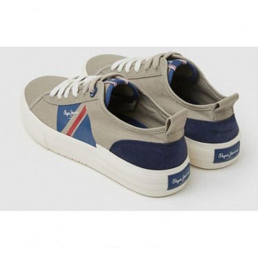 PEPE JEANS SNEAKERS À DRAPEAU ALLEN PMS30903 STONE