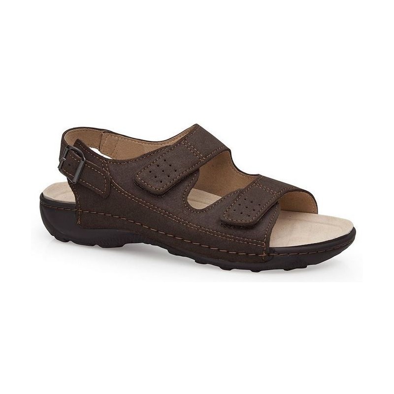 SANDALES CALZAMEDI BECHAMP MARRON