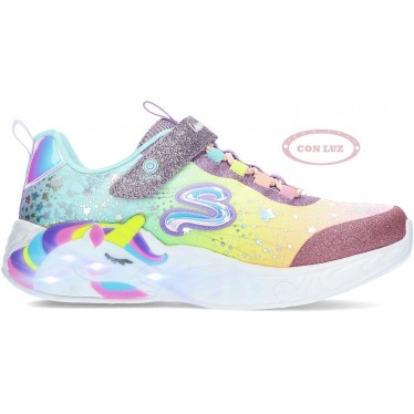 CHAUSSURES LUMINEUSES SKECHERS 302311 RÊVES DE LICORNE MULTICOLOR