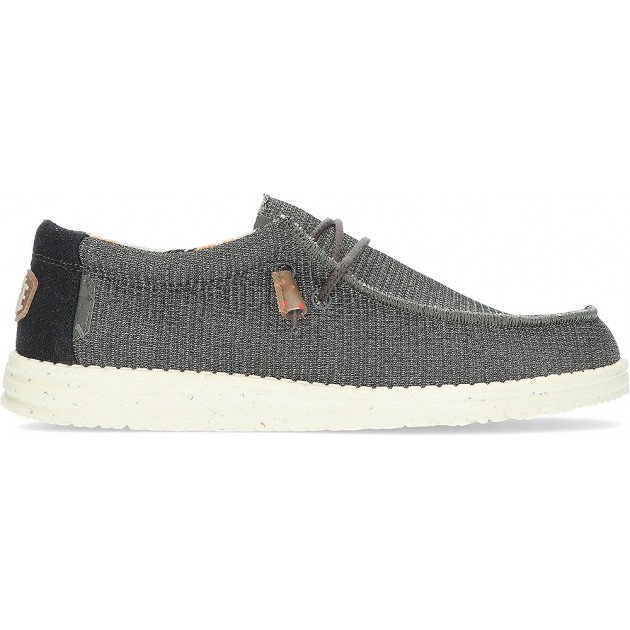 MOCASSINS DUDE WALLYKNIT BLACK_CHARCOAL