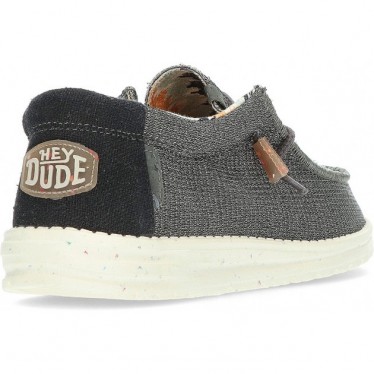 MOCASSINS DUDE WALLYKNIT BLACK_CHARCOAL