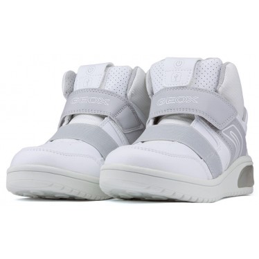 Lumières de bottes GEOX JR XLED BOY WHITE