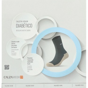 CHAUSSETTES CALZAMEDI UNISEXE 9625 SPÉCIAL DIABÉTIQUE BLACK