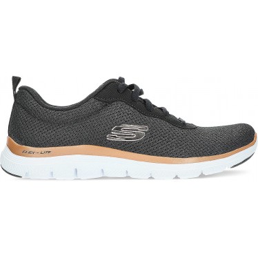 SKECHERS 149303 SNEAKERS À VUE BRILLANTE BLACK_GOLD