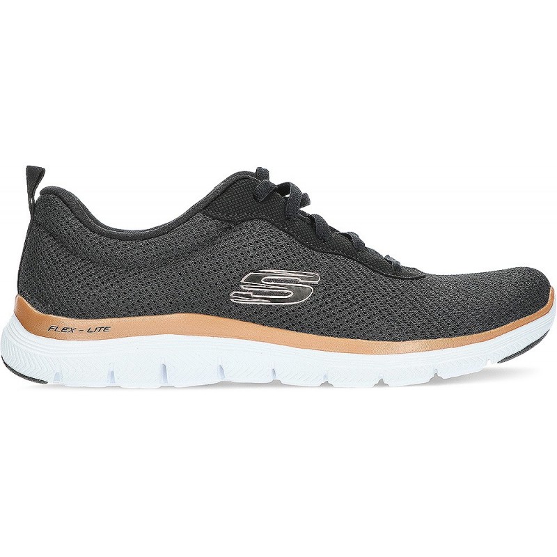 SKECHERS 149303 SNEAKERS À VUE BRILLANTE BLACK_GOLD