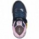 BASKETS GEOX WISH ASHA SPACECLUB J458VA AVEC LUMIÈRE NAVY_LAVENDER