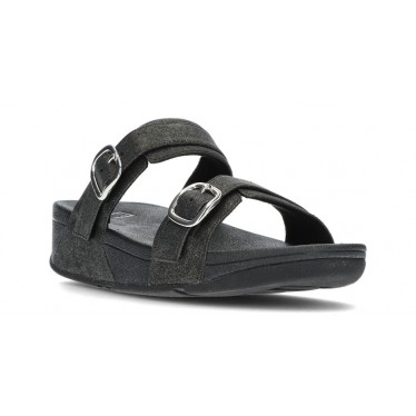 SANDALES FITFLOP LULU GLISSIÈRES RÉGLABLES BLACK