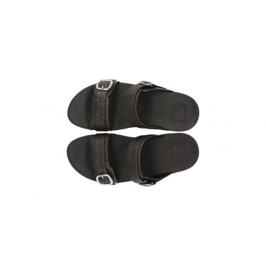 SANDALES FITFLOP LULU GLISSIÈRES RÉGLABLES BLACK