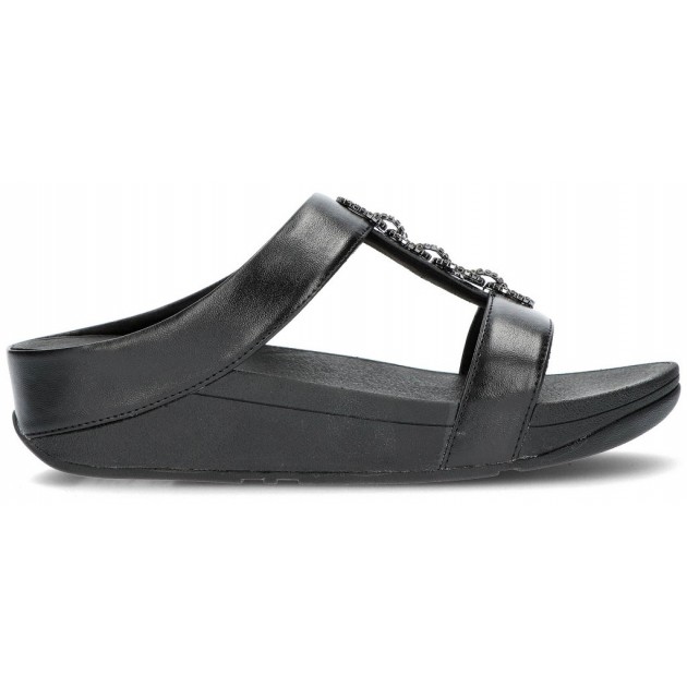 SLIDES FITFLOP FINE SANDALES SPARKLE BLACK SLIDES FITFLOP FINE SANDALES SPARKLE BLACK