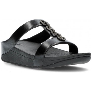 SLIDES FITFLOP FINE SANDALES SPARKLE BLACK