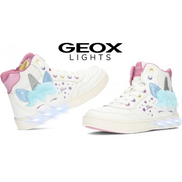 BOTTINES GEOX J. SKYLIN PAILLETTES J368WC BLANCO