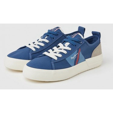 PEPE JEANS SNEAKERS À DRAPEAU ALLEN PMS30903 INDIGO