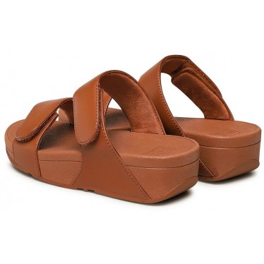 SANDALES FITFLOP FV6 LULU CLAQUETTES EN CUIR RÉGLABLES LIGHT_TAN